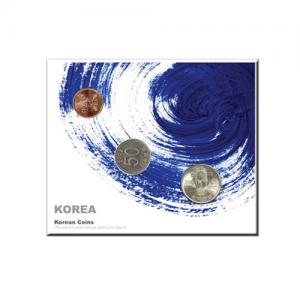 하이모리 코인 포스트카드 한국전통 태극블루 100원&middot;50원&middot;10원 동전용