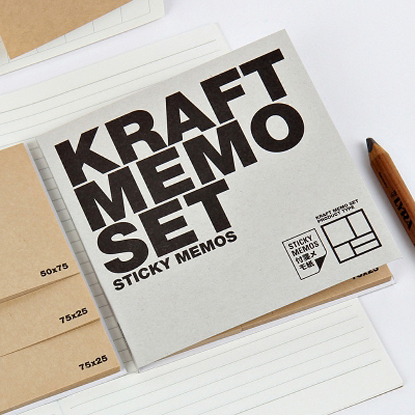 캐찹 KRAFT MEMO SET 점착메모지