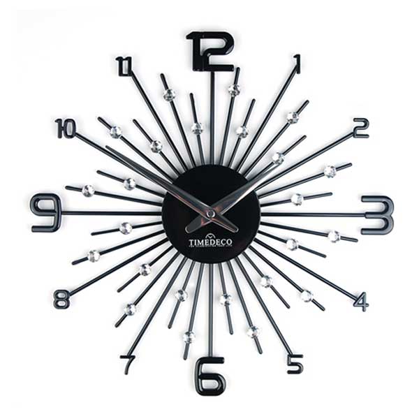 타임데코 Crystal Clock Black 크리스탈 벽시계 블랙