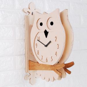 타임데코 핸드메이드 부엉이 양면벽시계 Owl Double Clock(W)