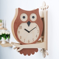 타임데코 부엉이 양면벽시계 Owl Double Clock(BR)