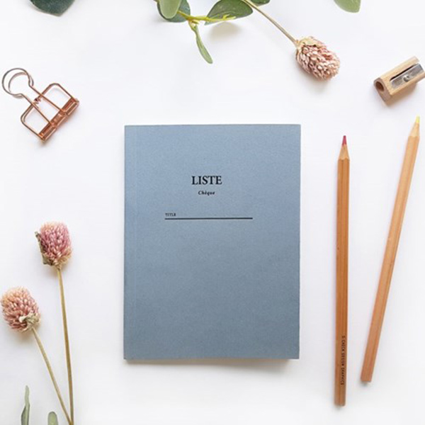 오첵 NOTE LIST A6 블루 체크리스트
