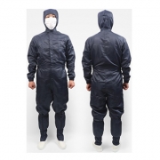 제전방진복 - 크린룸 무진 원피스(네이비) /후드모자 부착원피스 제전복