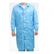 제전방진복 - 크린룸 무진 제전 방진복 롱가운 상의 (스카이블루)-Y형가운