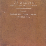 G.F. HANDEL. SONATAS FOR THE RECORDER