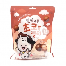 롯데) 말랑카우 초코볼젤리 초코우유 134g (박)