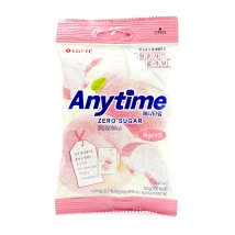 롯데) 애니타임 복숭아맛 40g [제로슈가] [청춘시집 콜라보] (박)