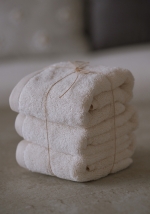 SALE 모달 핸드타월 무염색 무형광 고리 주방 수건 3장 세트 (70g)