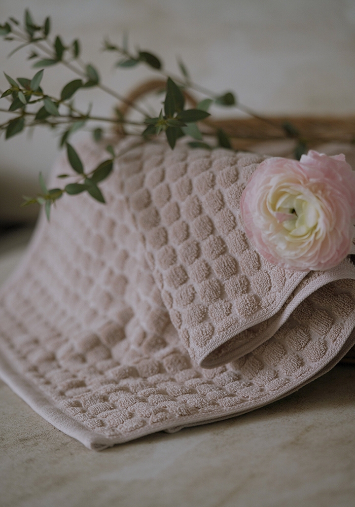 (SALE) 핑크 브라운 도트디자인 타월 5p Set