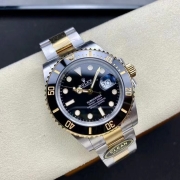 롤렉스 서브마리너 옐로골드 콤비 41mm 흑콤