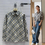 빈티지 체크 긴팔 셔츠 (S-XXL)