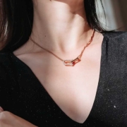 하드웨어 라지 더블 링크 목걸이