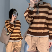 폴로카라 스트라이프반팔 여성니트 (SML)