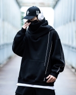 넥워머 스트릿 오버핏 하이넥 볼륨 후드