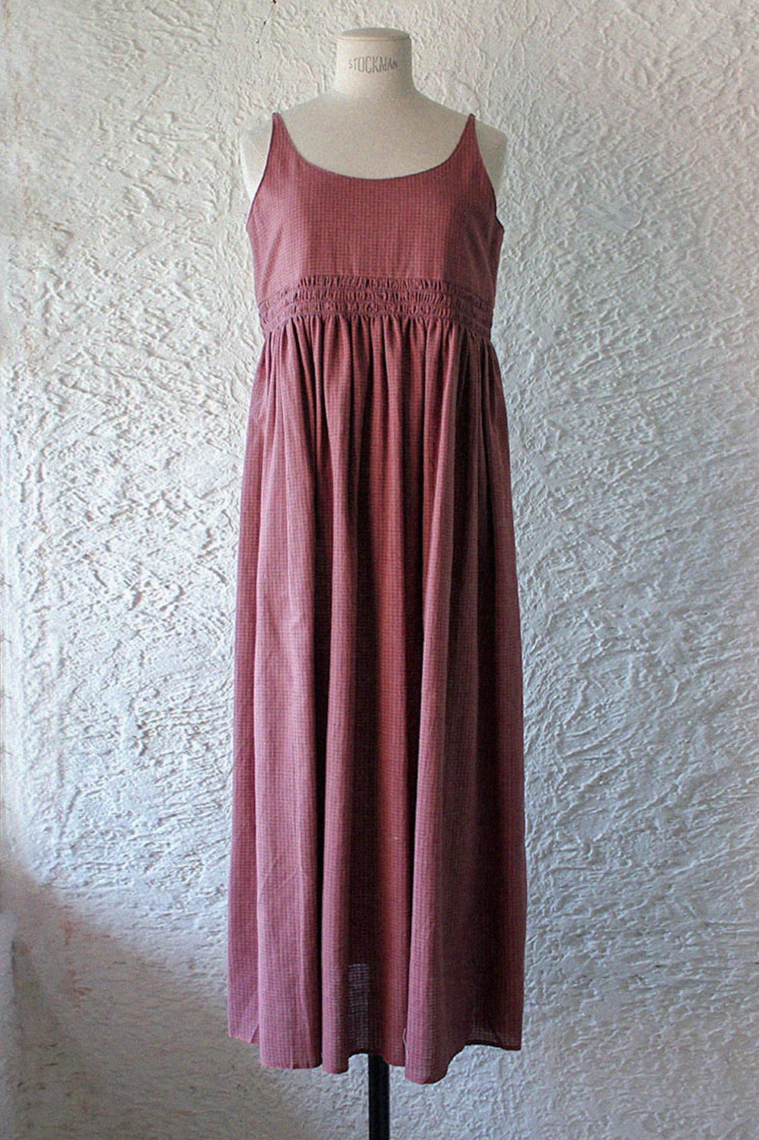 Smocking khadi cotton dress
