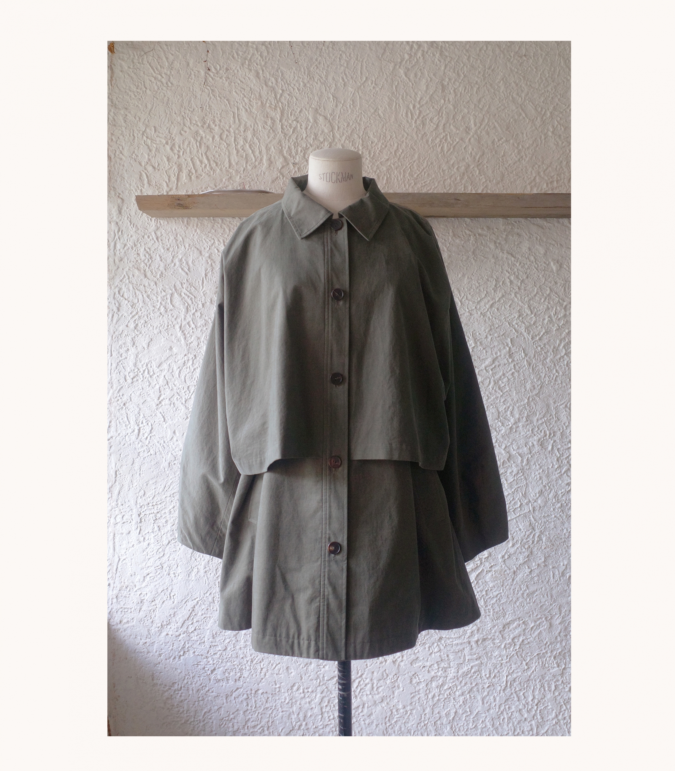 Two-way Cotton barbour jacket (2colors)