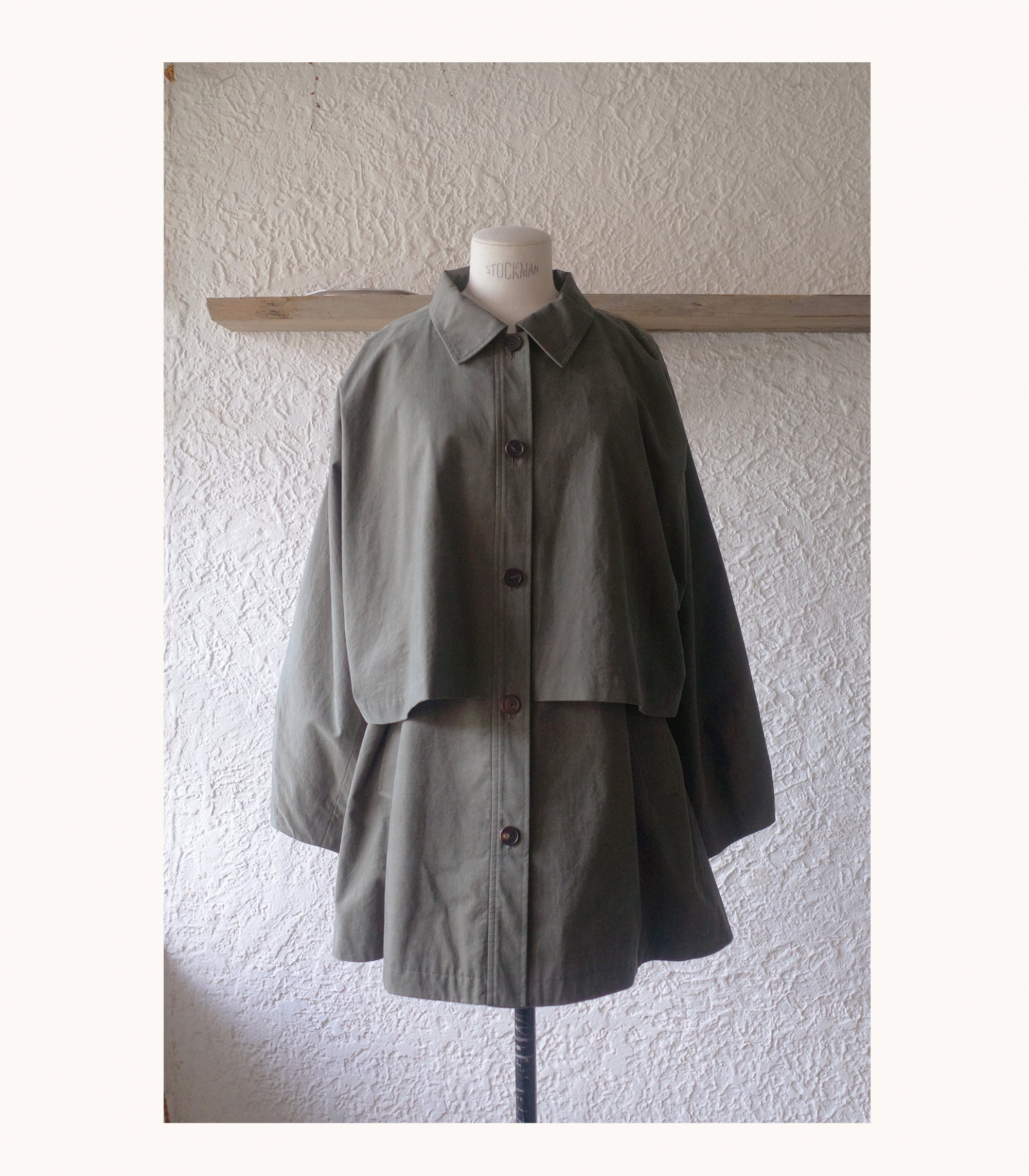 Two-way Cotton barbour jacket (2colors)