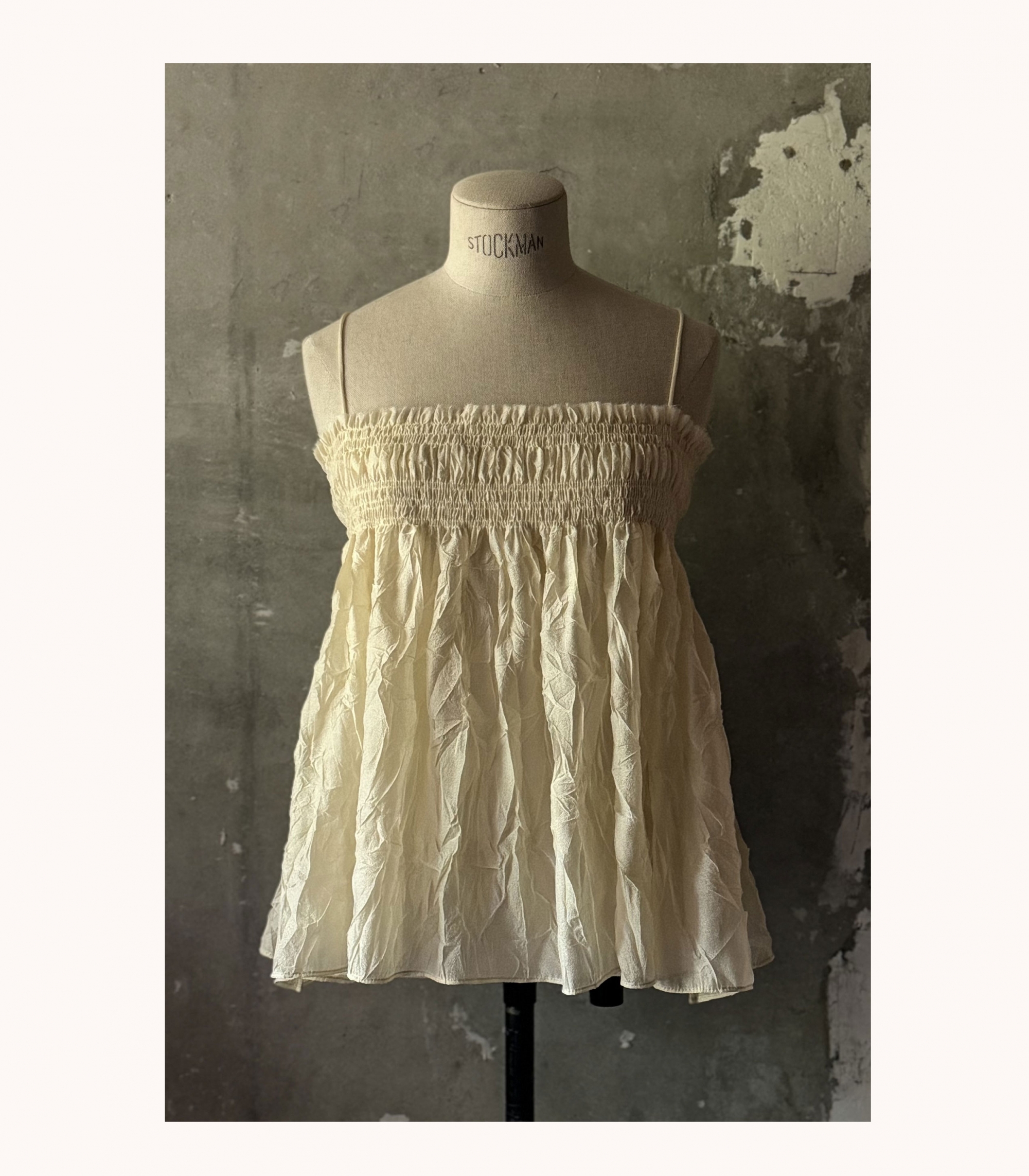 Smocking Thin Strap Blouse