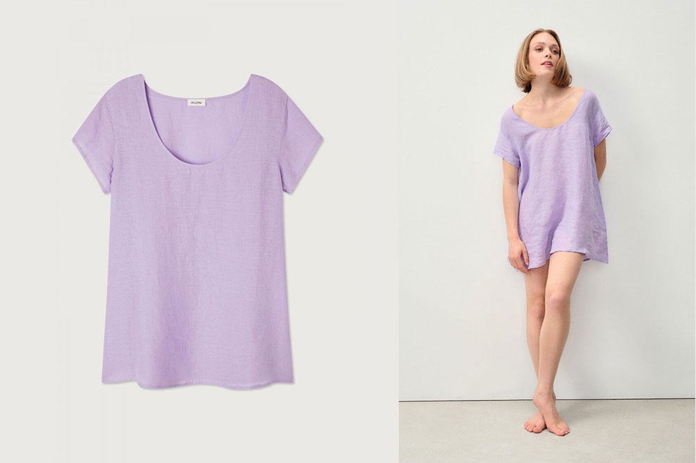 Linen Short sleeves Large Dress