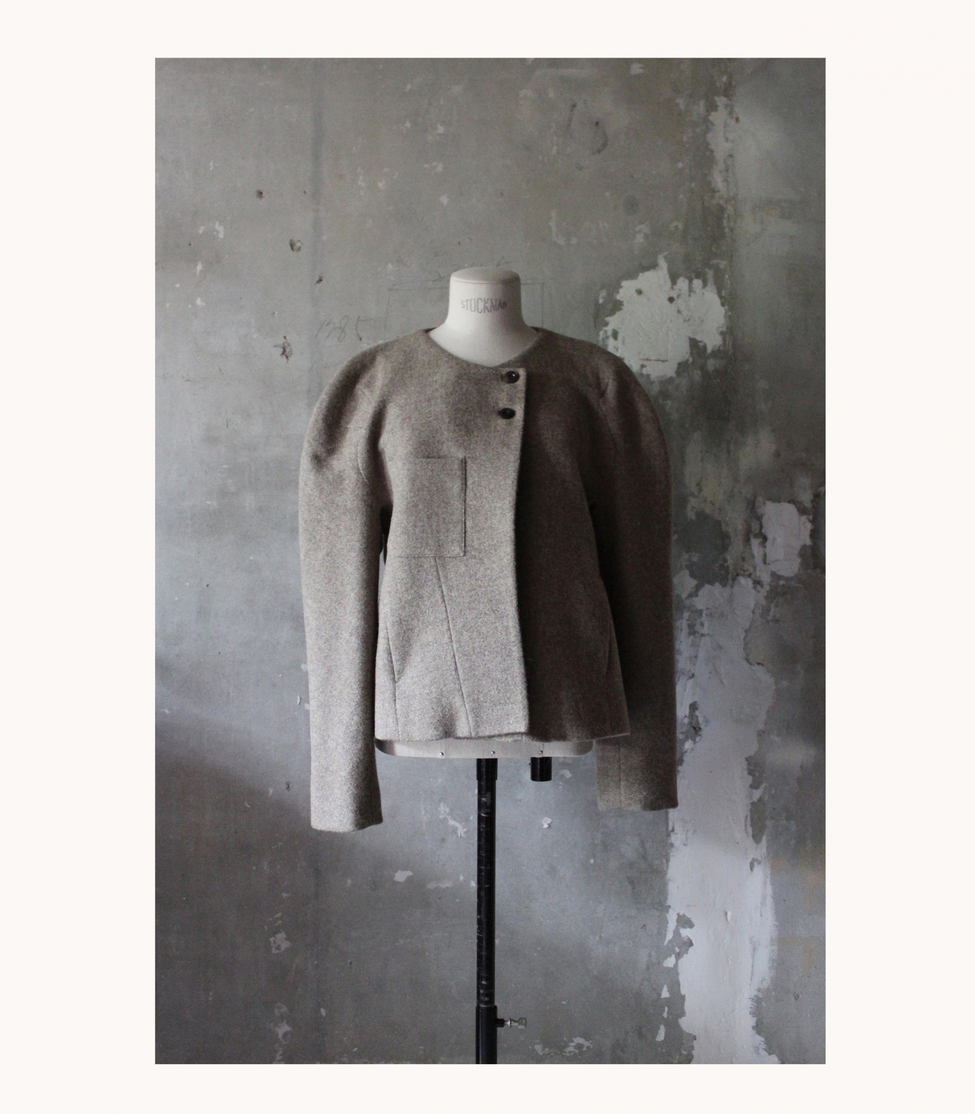 Wool volume half Jacket (2colors)