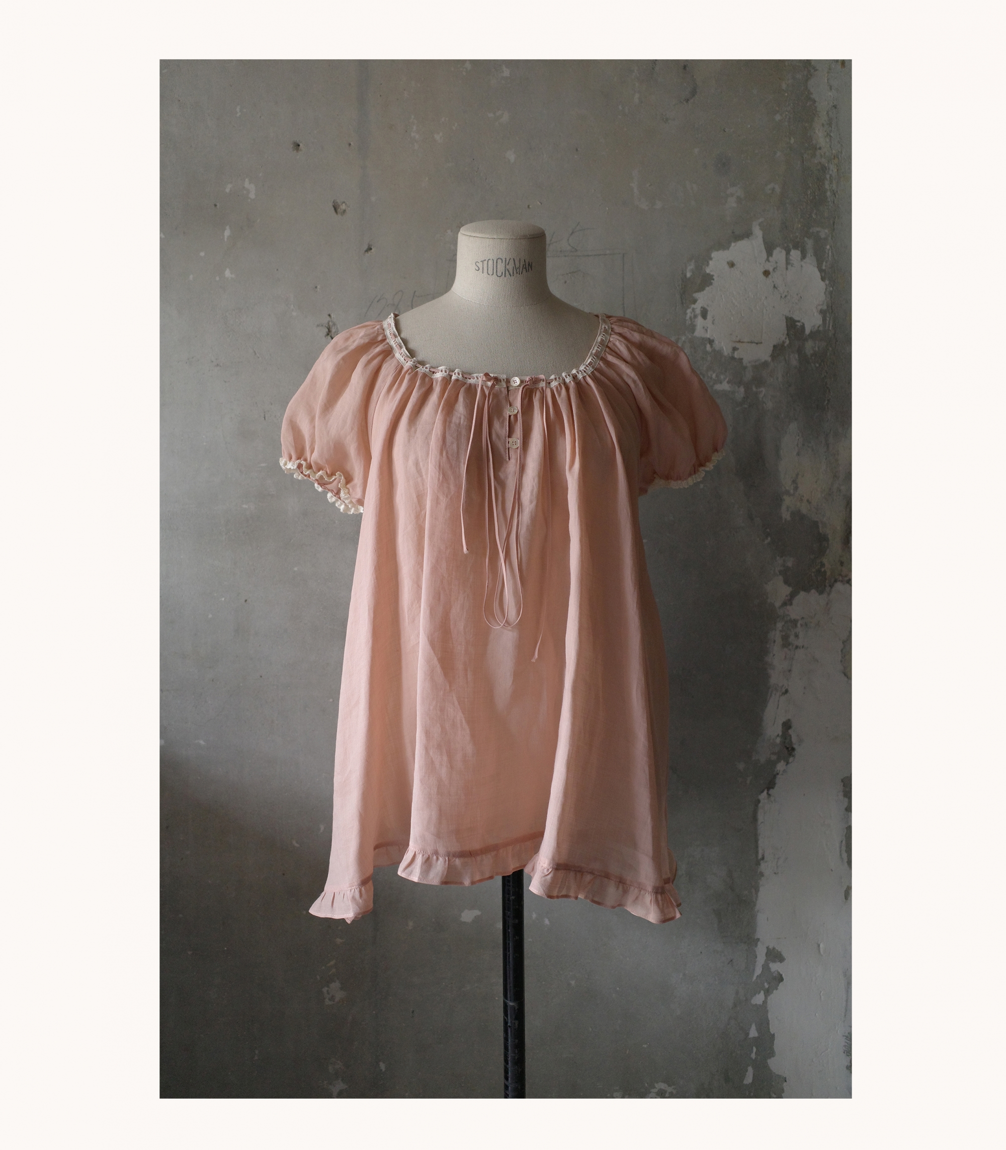 Ribbon sheer cap sleeve blouse