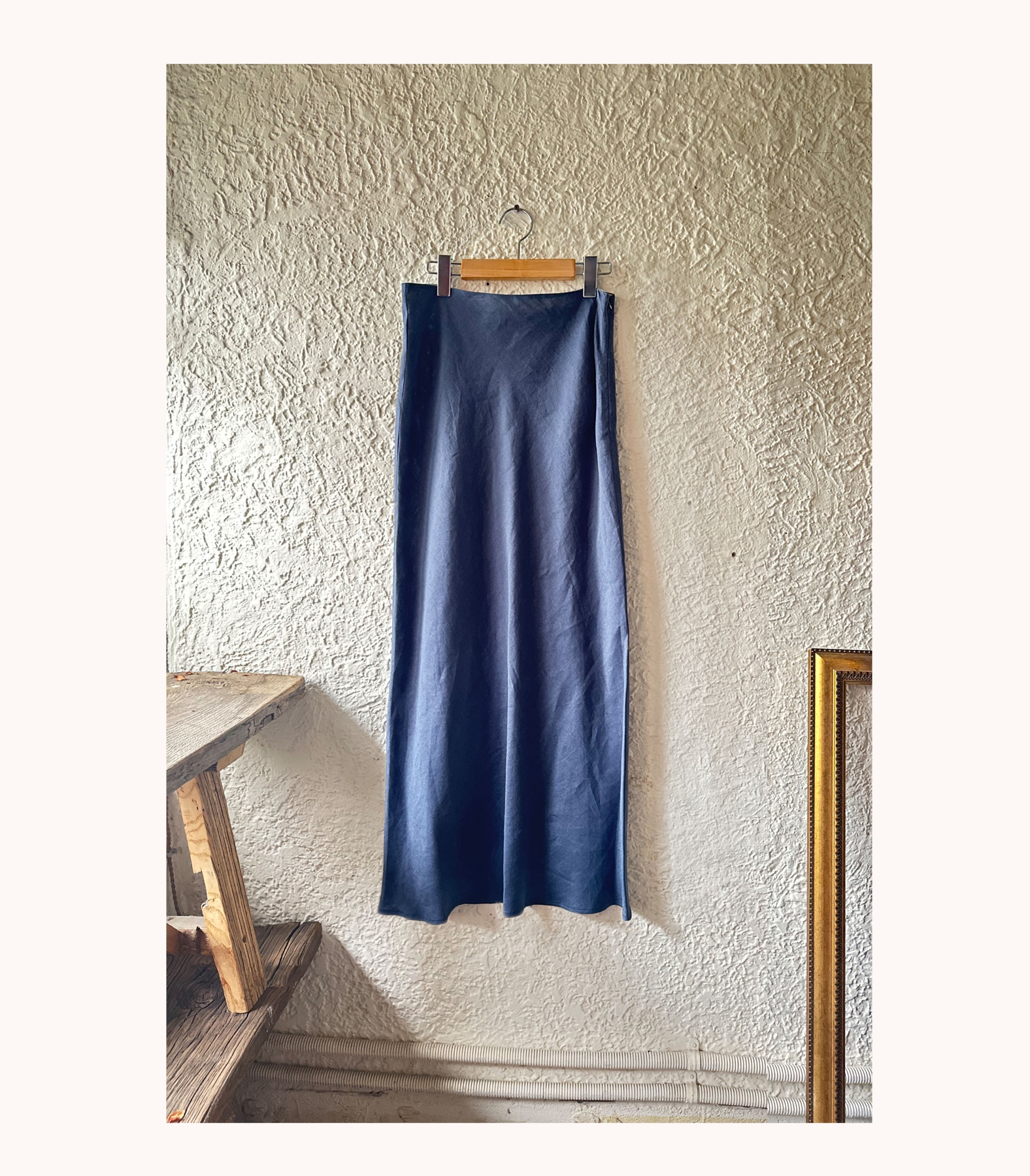 Classic linen long skirt