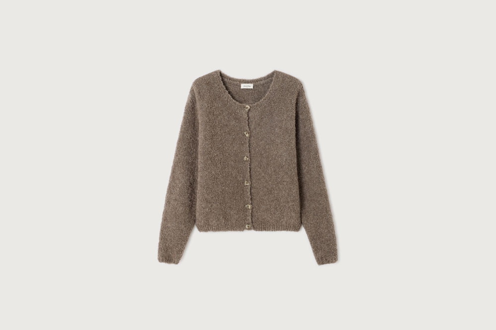 Soft Boucl&eacute; Wool Cardigan
