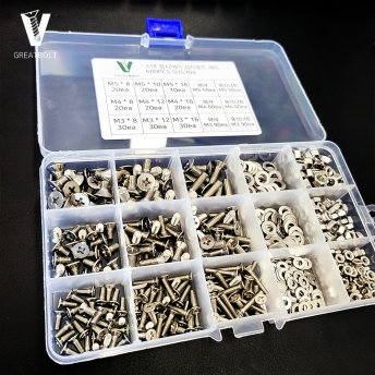 STS 스텐 접시머리볼트 홈세트 600pcs