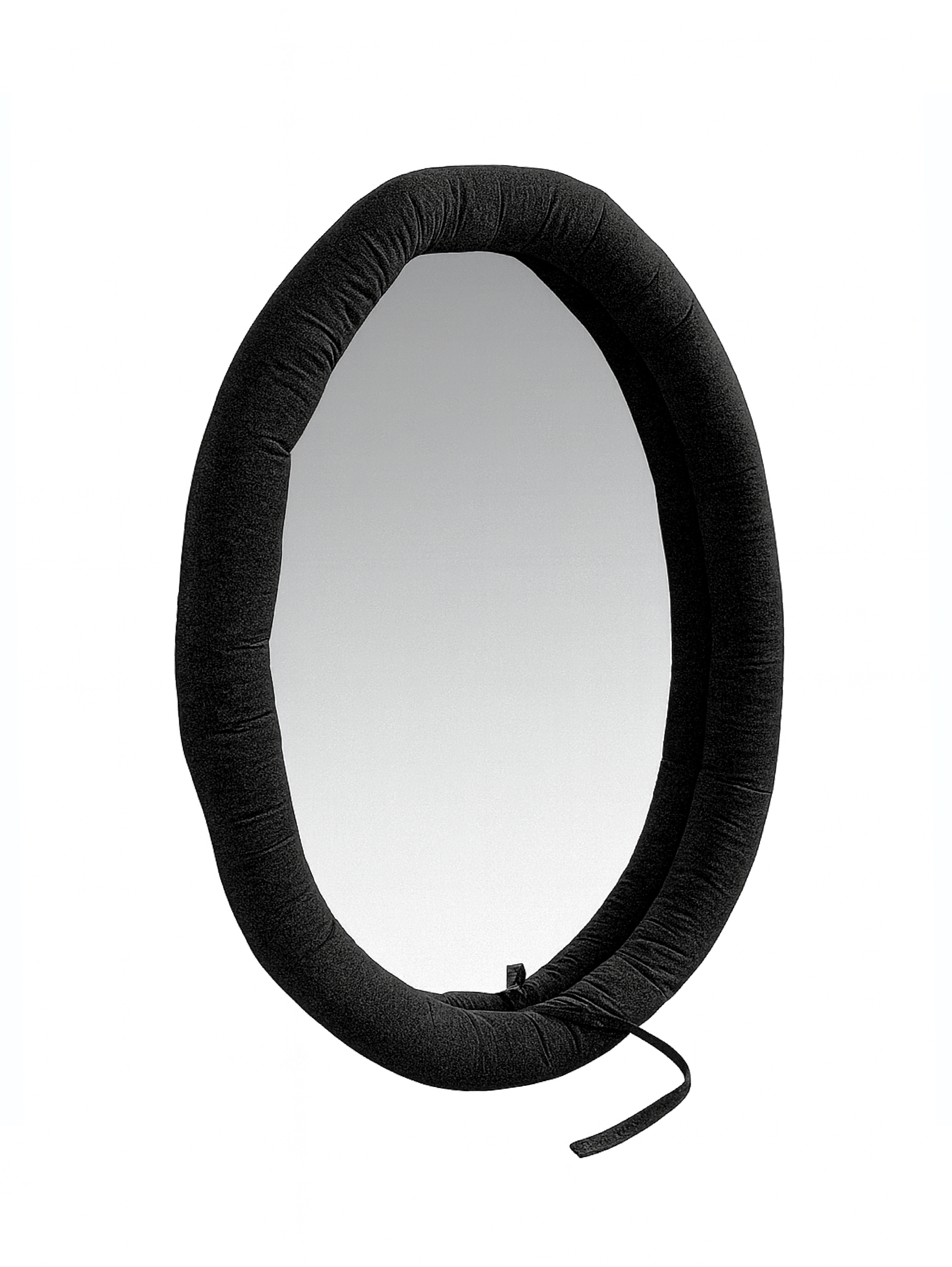 Black Oval Cushion Mirror