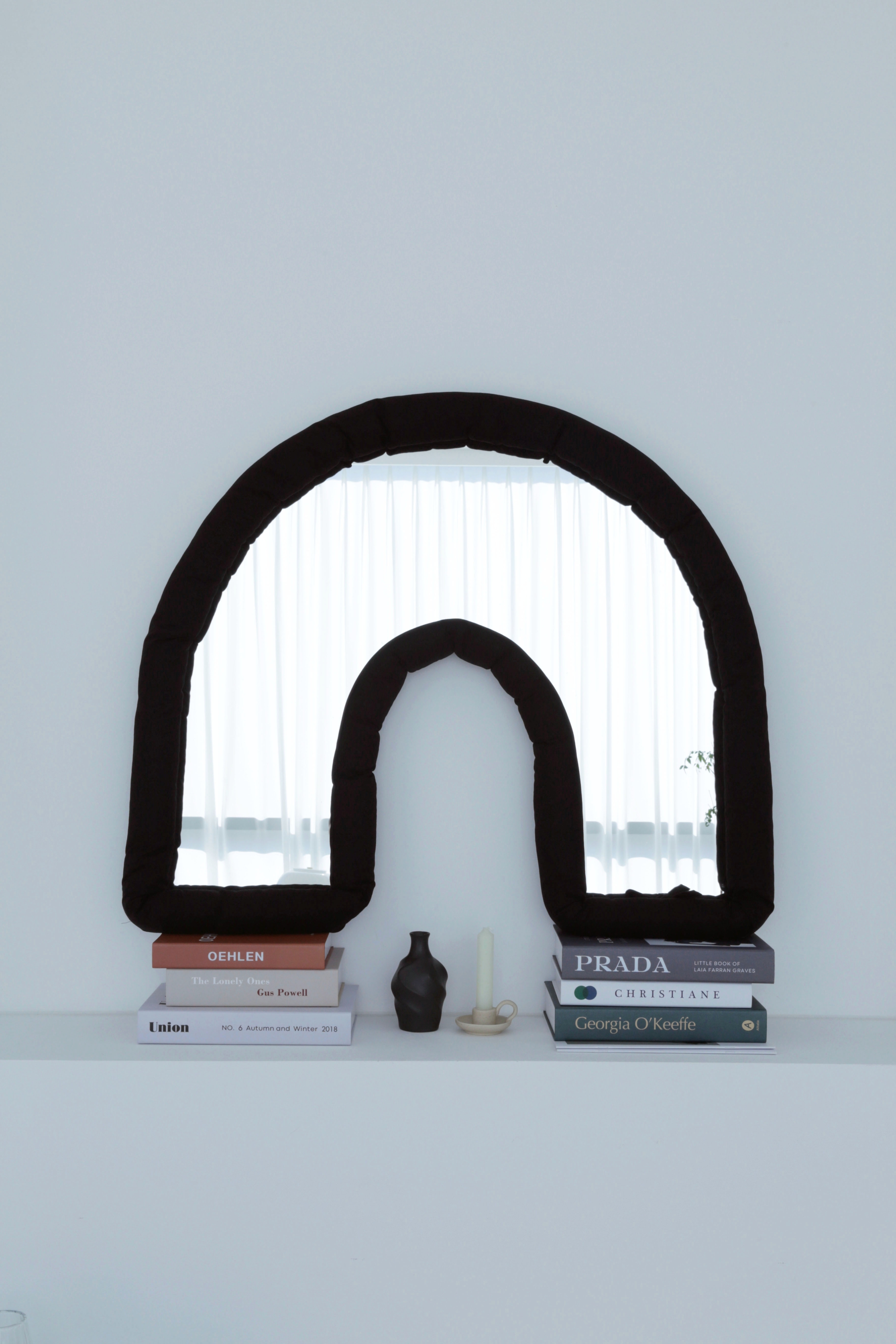 U' Black Cushion Mirror