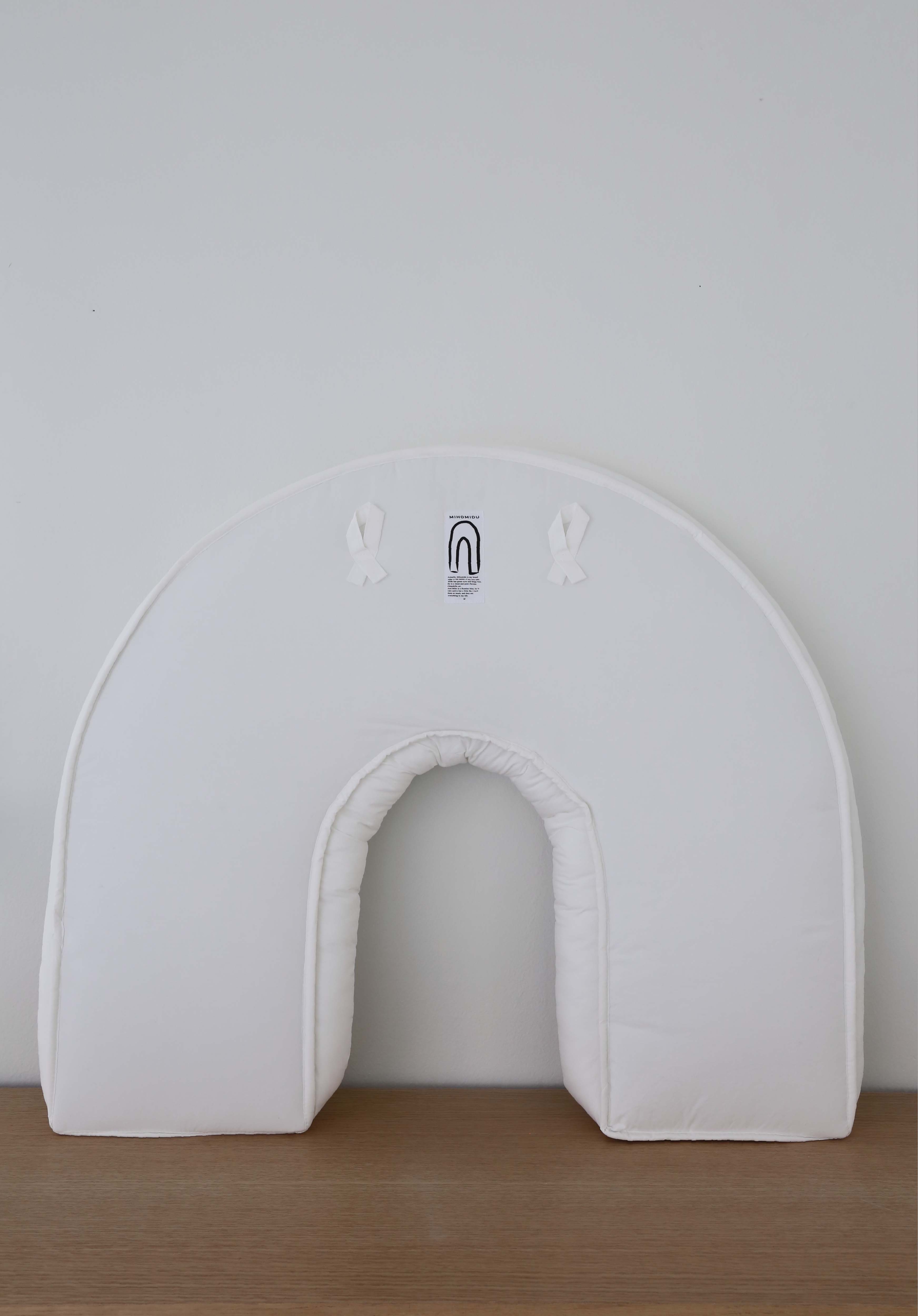 U' White Cushion Mirror