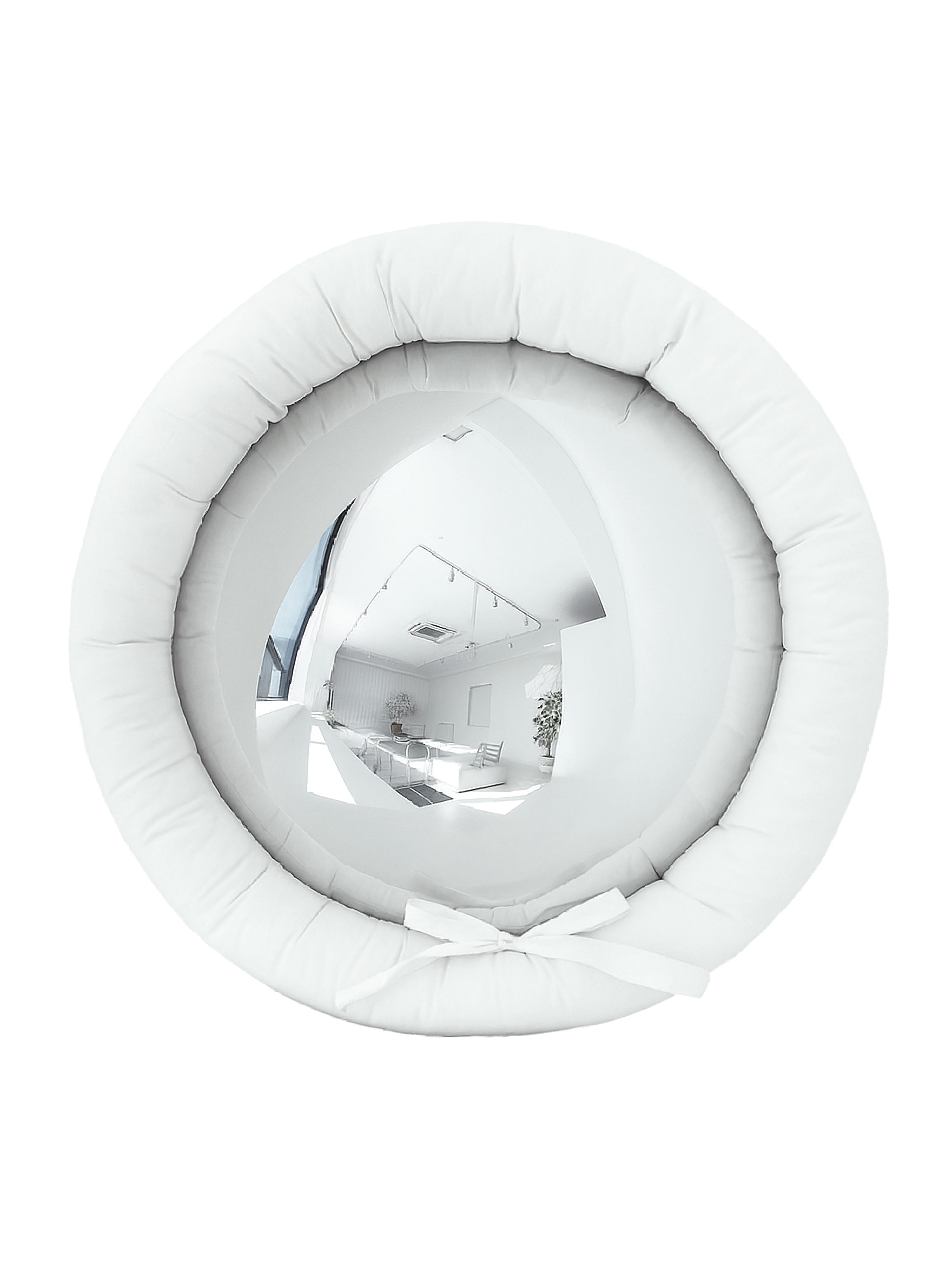 White cushion mirror
