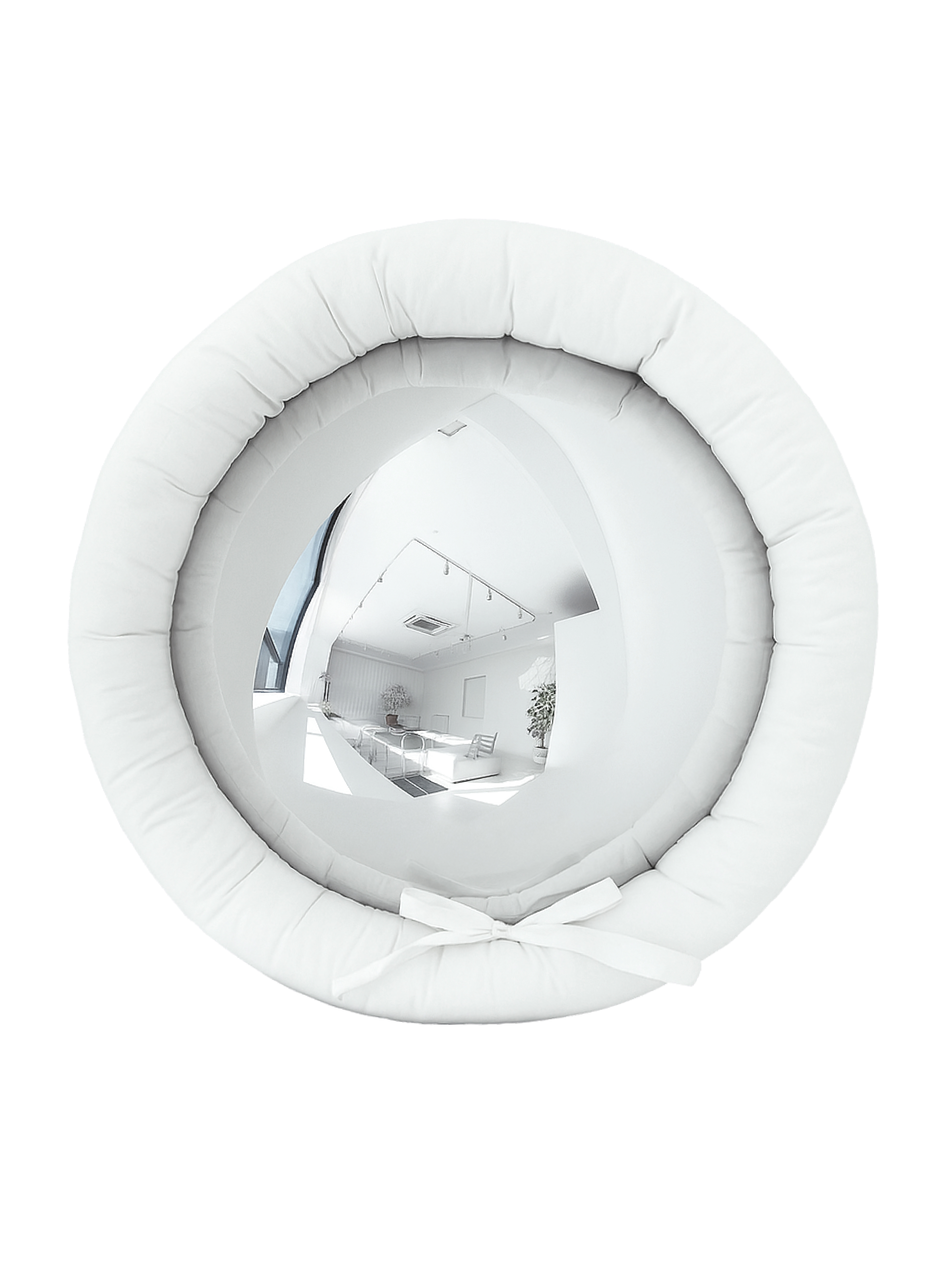 White cushion mirror