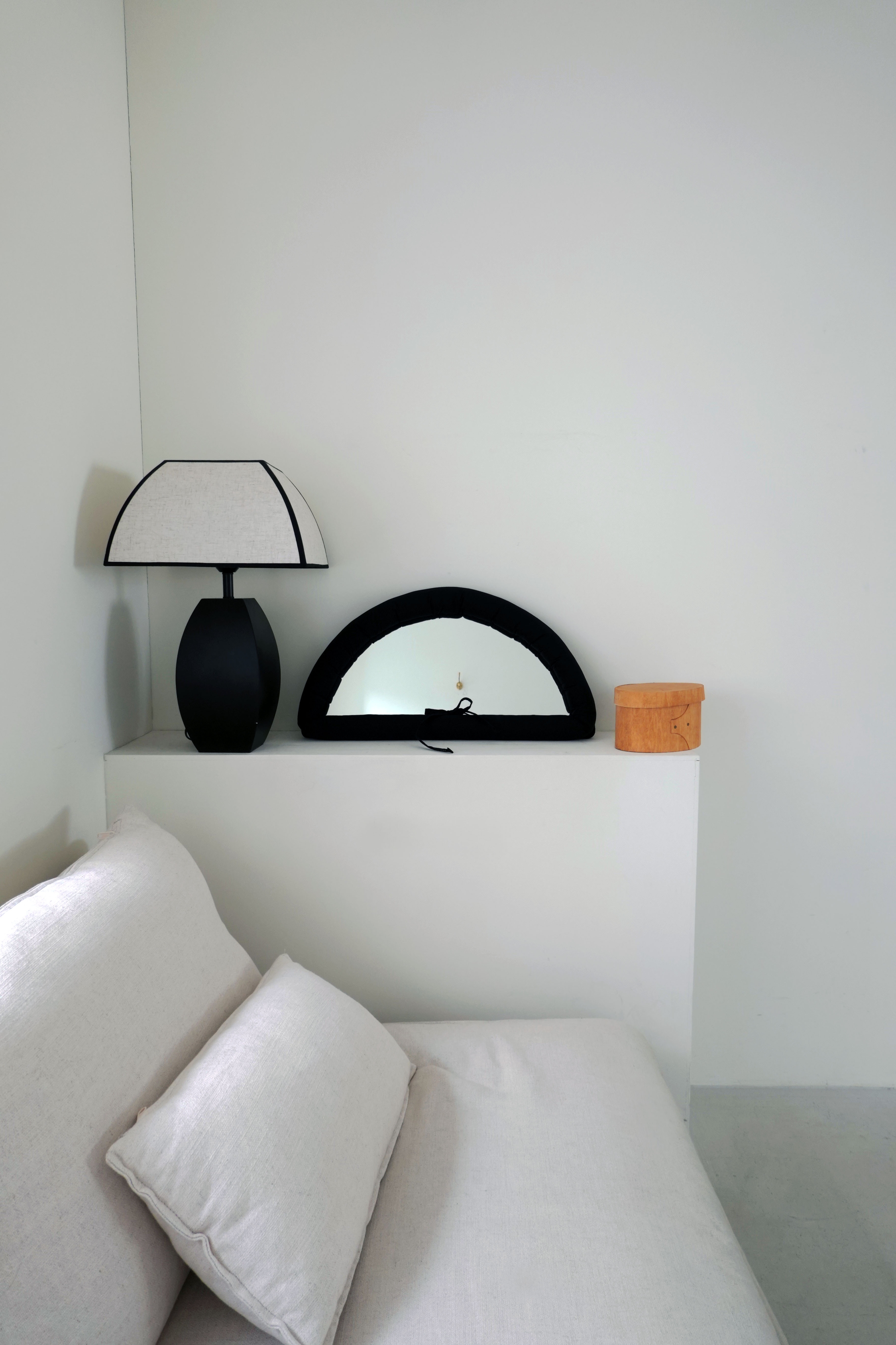 Black Half-moon Mirror