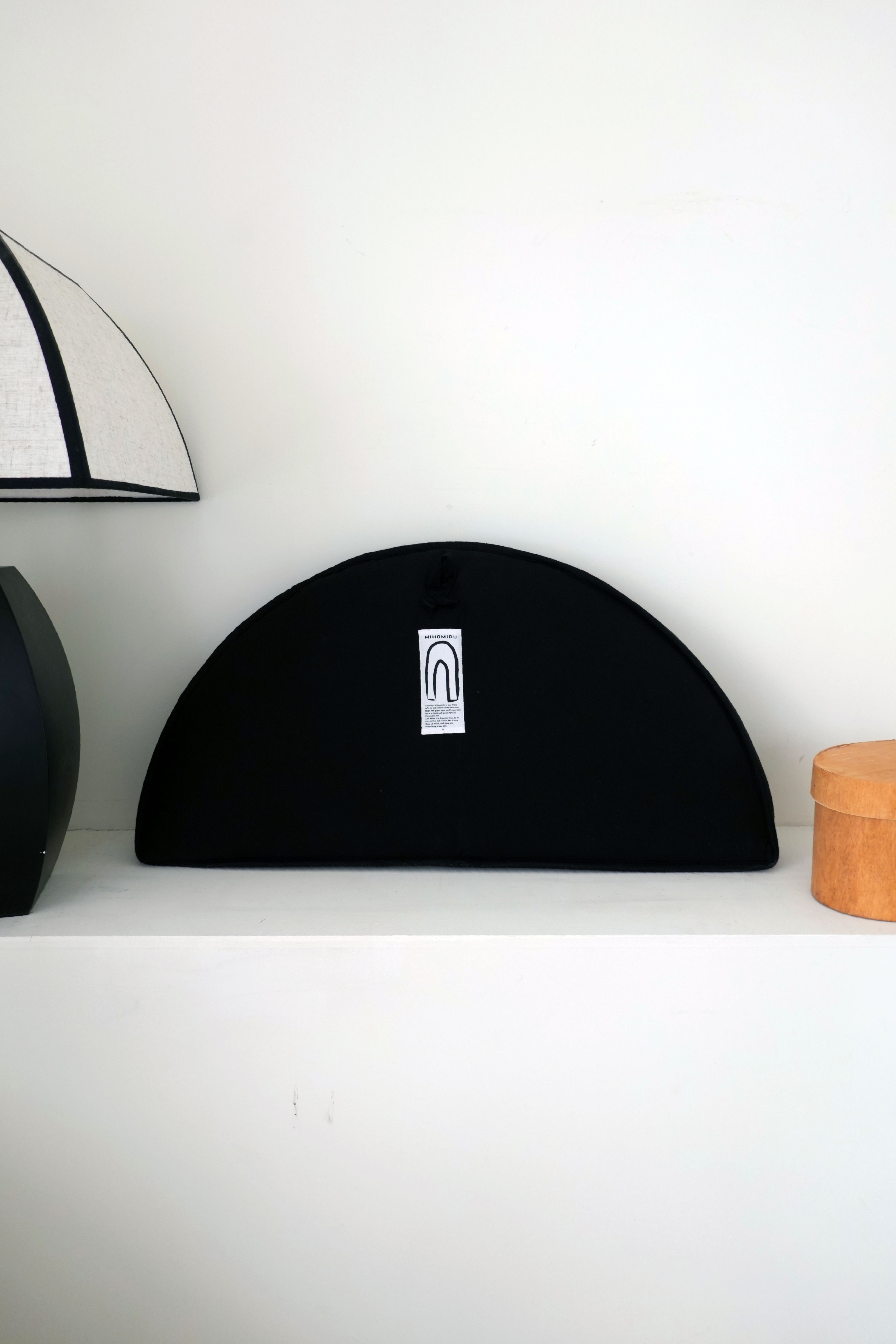 Black Half-moon Mirror