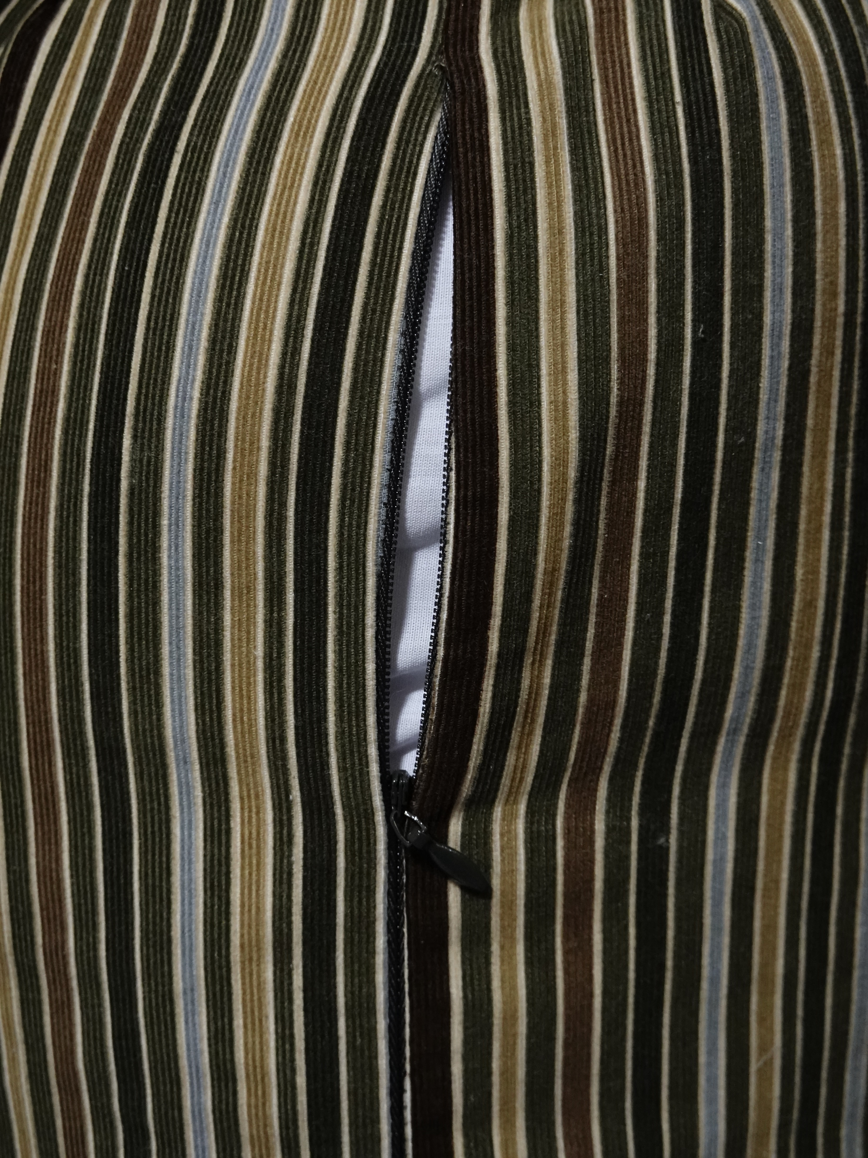 Stripe Bolster. Moss