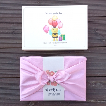 블렌딩벌꿀스틱4종선물세트 보자기포장