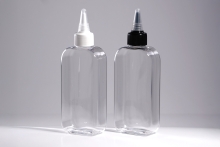 뾰족캡 PET 200ml 사각납작투명용기(C)