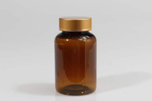 금장캡 PET 130ml 원형갈색용기