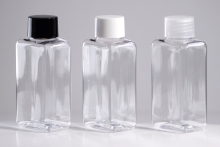 일반캡(민자) PET 100ml 낮은 사각납작투명용기(B)