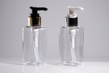 금속디스펜서 PET 90ml 낮은 사각납작투명용기(B)