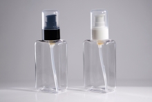 에센스펌프 PET 100ml 낮은 사각납작투명용기(B)