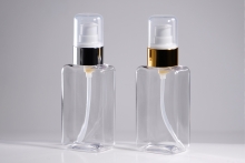 금속에센스펌프 PET 100ml 낮은 사각납작투명용기(B)