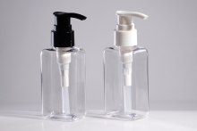 디스펜서(M3) PET 95ml 낮은 사각납작투명용기(B)