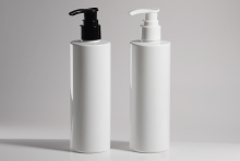 디스펜서 PET 250ml 원형각백색용기