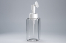 브러쉬형 거품펌프 PET 500ml 사각투명용기