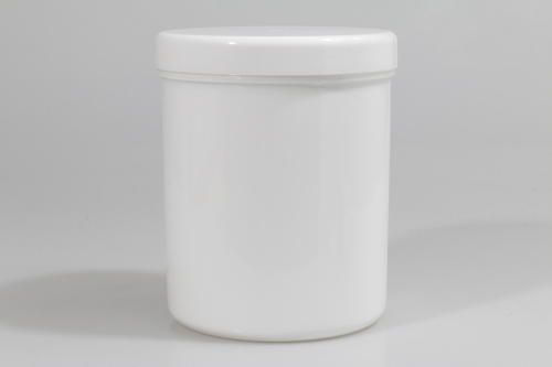 크림 HDPE 1000g 원형백색용기(리드포함)