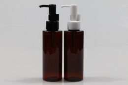오일펌프 PET 120ml 원형각갈색용기