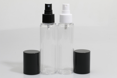 오버캡(검정)스프레이 PET 100ml 원형투명용기