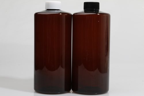 일반캡(톱니) PET 1000ml 원형갈색용기